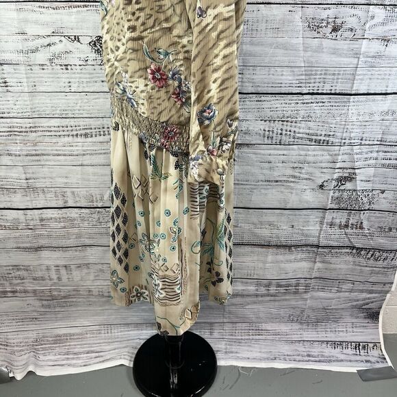 Alfred Dunner Mismatch 2pc Blouse Skirt Set size 8 Tan Floral Granny Core Modest - Picture 15 of 16